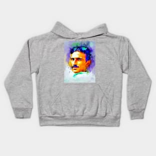 Watercolor Tesla Kids Hoodie